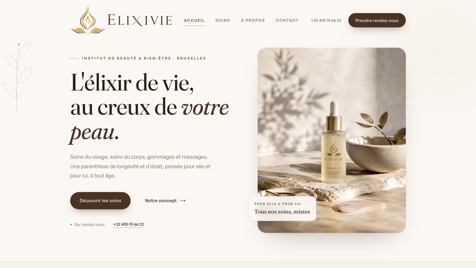 Aperçu du site Elixivie