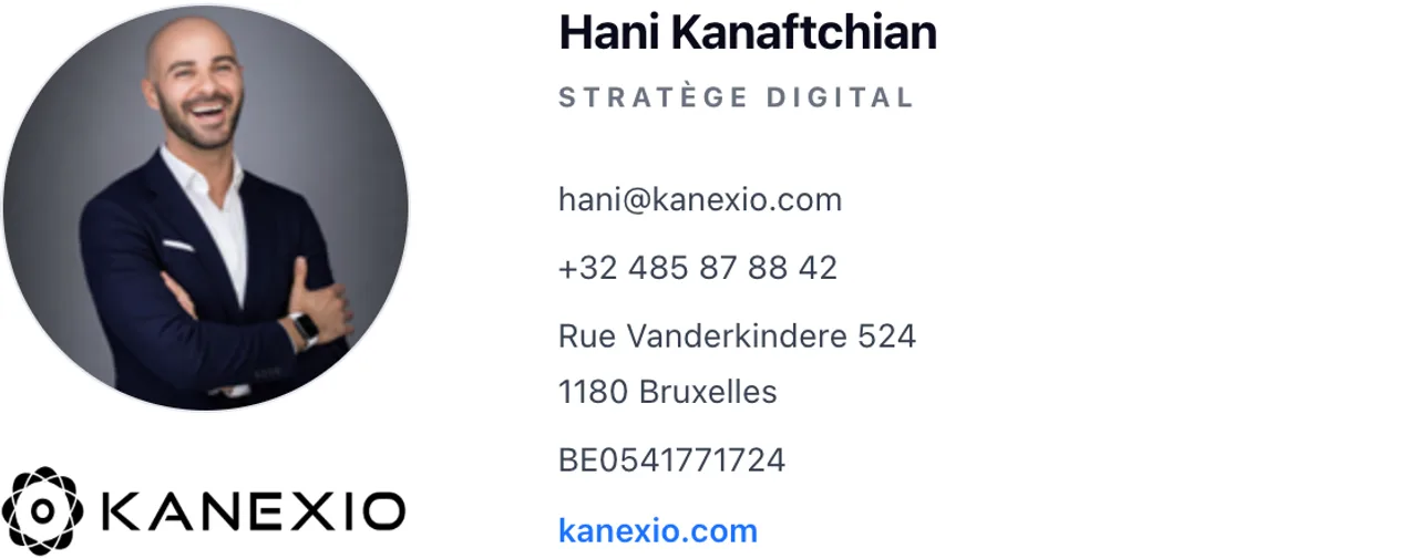 Plantilla de firma de correo Kanexio